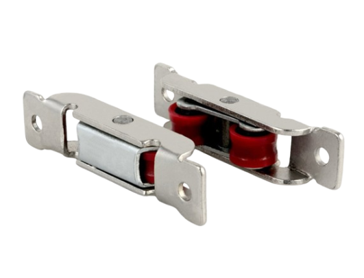 GT-1718 # DOUBLE NYLONE ROLLER - GROVE WHEEL : IMPORTED