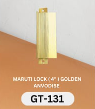 GT-131 # MARUTI LOCK ( 4" ) GOLDEN ANVODISE